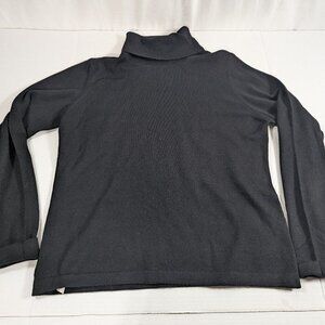 Anna Laura made in Italy extra fine merino wool black long sleeve turtleneck med